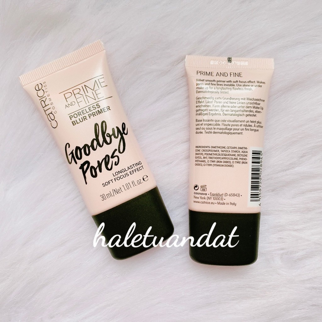 KEM LÓT CATRICE PRIME &amp; FINE GOODBYE PORES 30ML