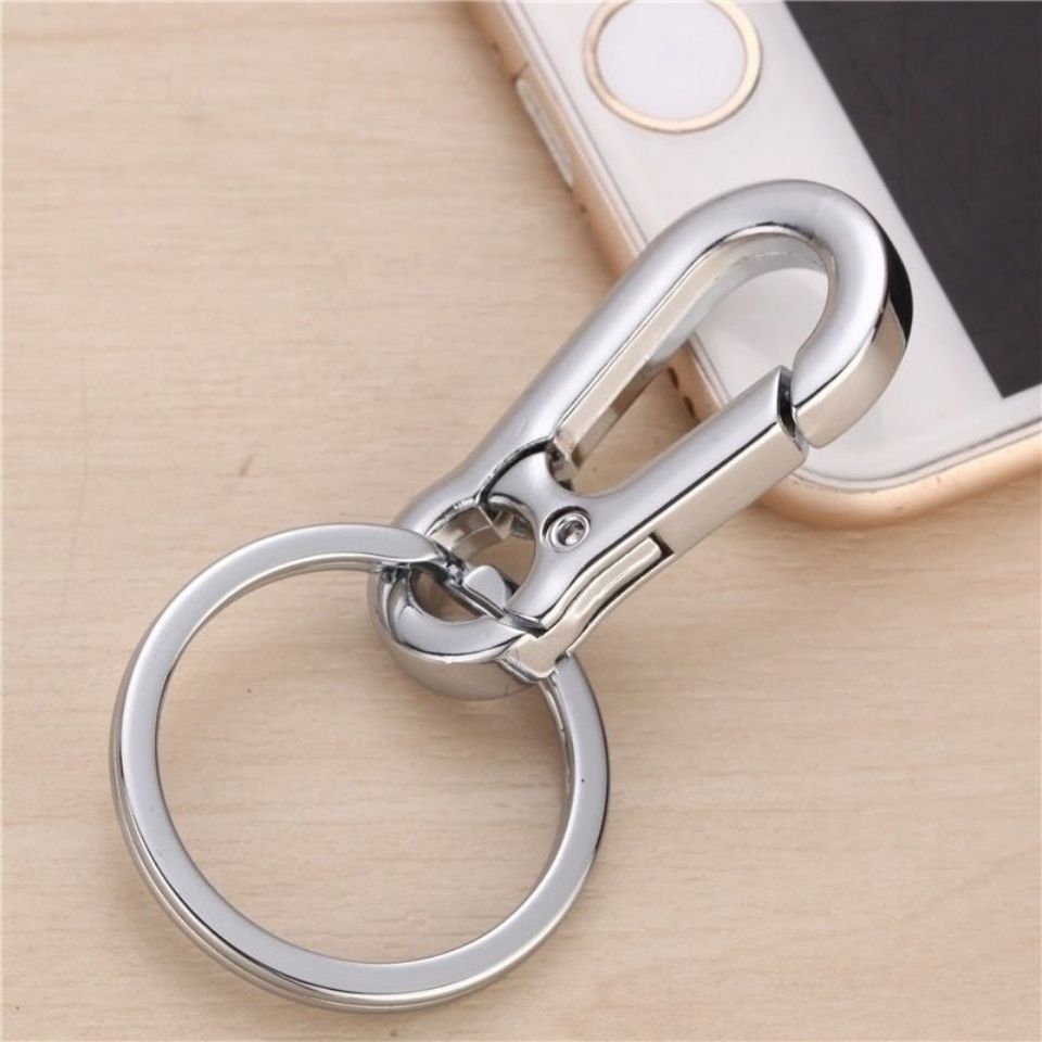 Móc Chìa Khóa Bằng Kim Loại Chống Thất Lạc Kiểu Dáng Đơn Giản Cho Nam Giá Đỡ Hợp Kim Thiết Kế Đơn Giản Tiện Dụng