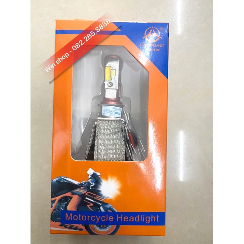 Bóng đèn LED dây tản nhiệt Pha Trắng Cốt vàng H4-2B-BMA-T19-2B-BMA (xe wave/dream)