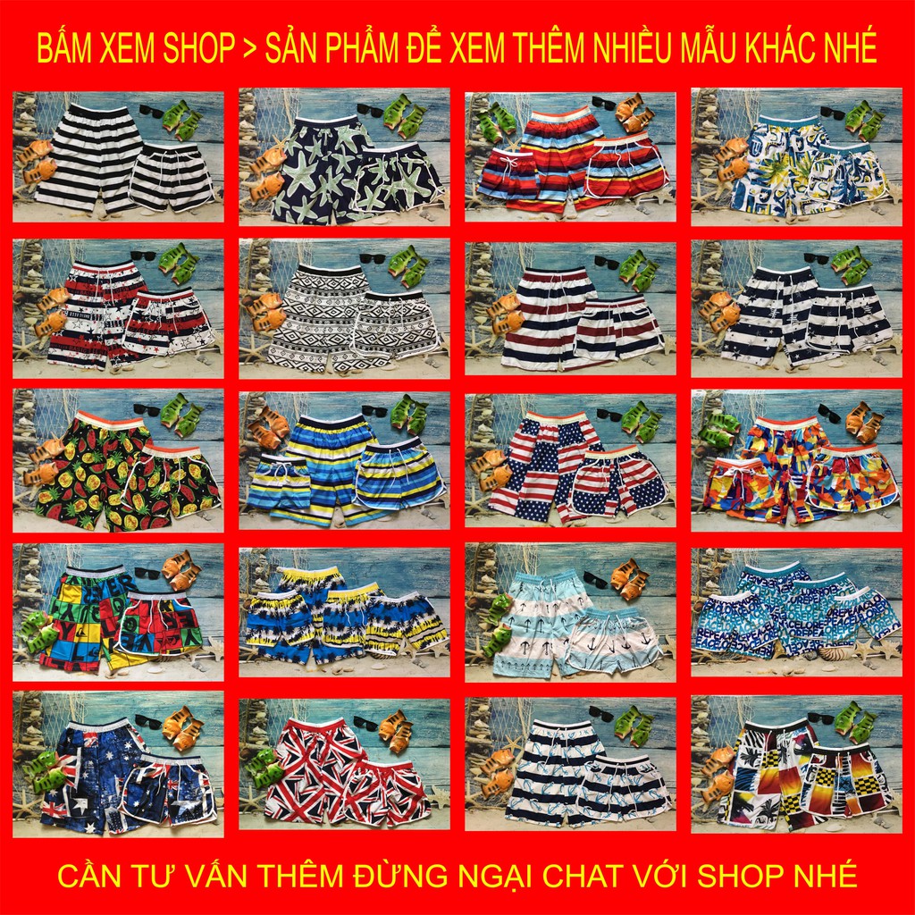 Quần đôi đi biển mẫu mới họa tiết chữ sắc màu | BigBuy360 - bigbuy360.vn
