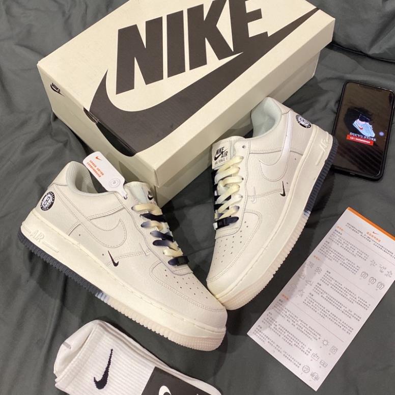 Giày AF1 âm dương, Giày thể thao air force 1 Âm Dương Brooklyn Sail Black Phản Quang phối đồ nam nữ trend 2022 Full box