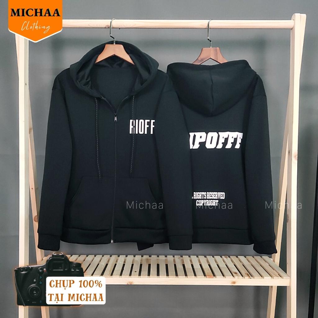 Áo Khoác Nỉ Hoodie RIPOFFF Nam Nữ Ulzzang Unisex Dây Kéo Form Rộng - MICHAA