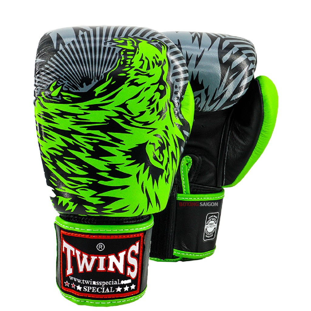 Găng tay Boxing Muay Thai Twins FBGV-50 Wolf - Green