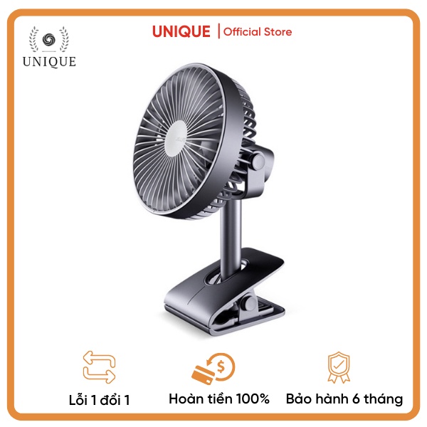 Quạt kẹp để bàn JISULIFE F7B kết nối cổng USB-Với 4 tốc độ gió êm ái - Điều chỉnh góc nghiêng linh động