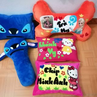 Gối thêu tên hình bé