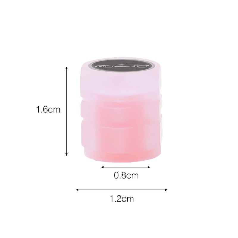 Bộ 4 Nắp Van Bánh Xe Hơi / Xe Máy Màu Dạ Quang Chống Rò Rỉ Tiện Dụng