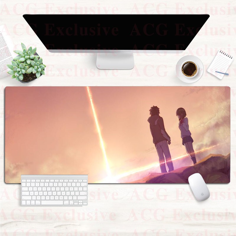 Tấm Lót Chuột Và Bàn Phím Cỡ Lớn Dày Tùy Chỉnh In Hình Phim your name