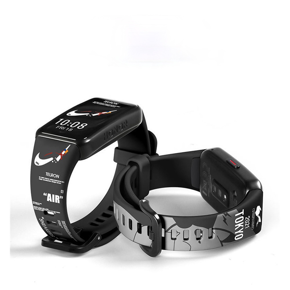 Dây đeo đồng hồ thay thế bằng silicone in họa tiết cá tính cho Huawei Band 6 / Huawei Honor Band 6
