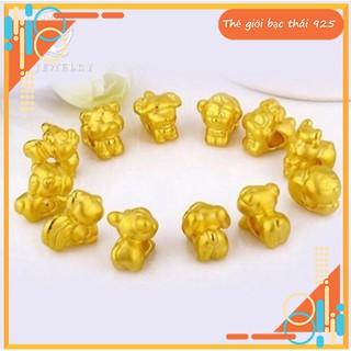 Charm bạc mạ vàng 12 con giáp cao cấp