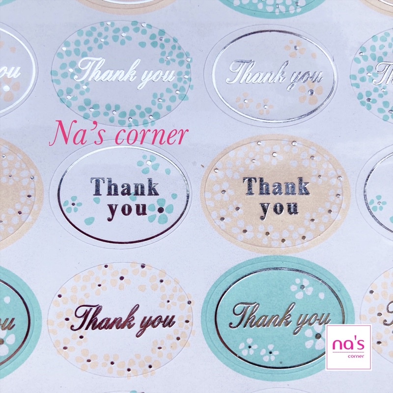 Set 24 miếng dán chữ thank you cảm ơn - dùng để trang trí thủ công, niêm phong, đóng gói hàng