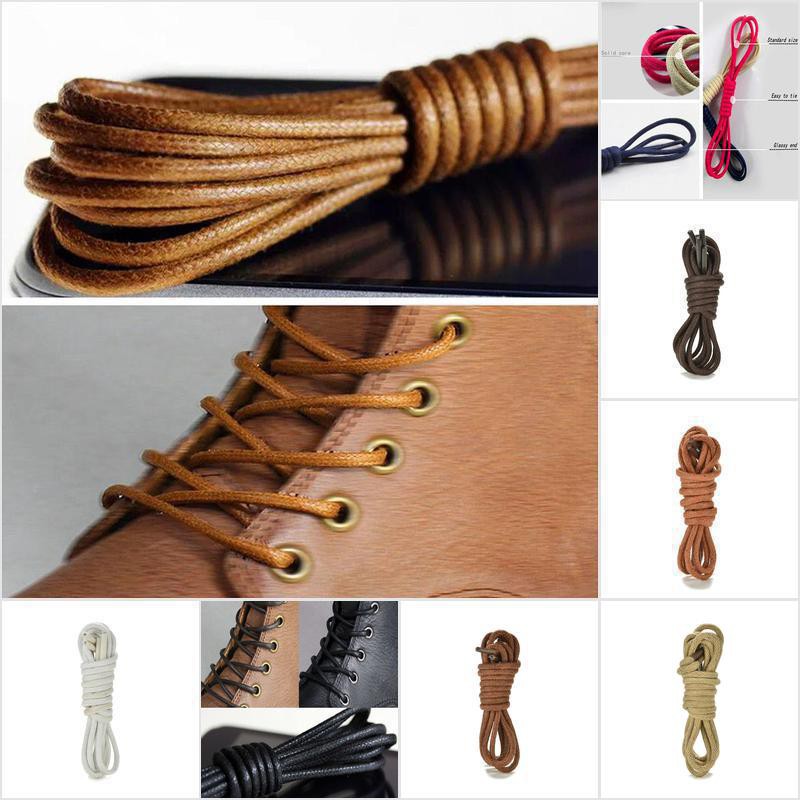 [COD Tope] Dây Giày Bốt Da Brogues Đầu Tròn Sáp