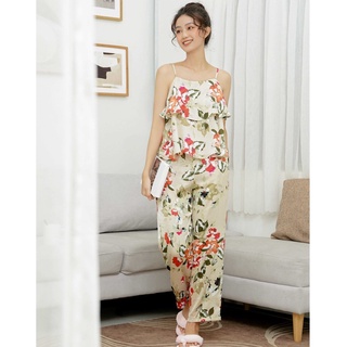 [O] VIBES Đồ bộ 2 dây Hibiscus Long Straps Set