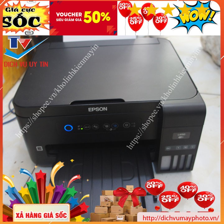 Máy in phun màu cũ Epson L4150 like new đa năng in photocopy scan wifi dẫn mực hãng