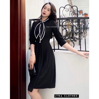 Váy thiết kế tiểu thư màu đỏ cổ nơ siêu đẹp cho mùa lễ hội giúp nàng tỏa sáng rực rỡ mỗi khi xuất hiện