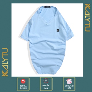 Áo polo cổ tim áo phông không cổ mặc mùa hè mát, thoải mái, phong cách trẻ trung, năng động 100% chất cotton - KALYTU.