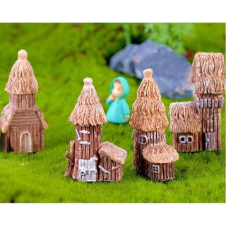 🔥 SALE + FREE SHIP 🔥 Nhà rơm -  phụ kiện trang trí tiểu cảnh
