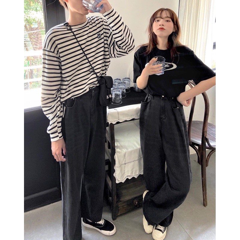 (CÓ SẴN) QUẦN ULZZANG JEANS CÀI EO UNISEX