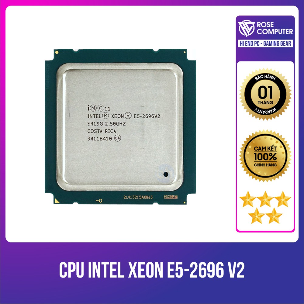 CPU Intel Xeon E5-2696 v2, v3 (12 Nhân, 24 Luồng / Socket LGA2011)