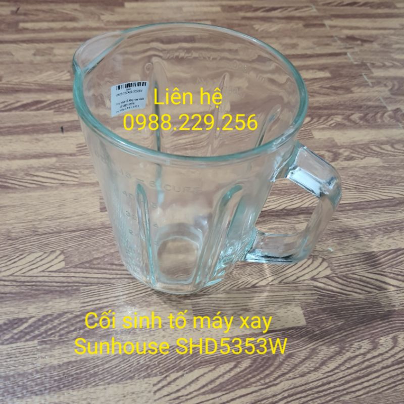 LINH KIỆN CHÍNH HÃNG SUNHOUSE - Cối thủy tinh sinh tố máy xay Sunhouse Mama SHD5353W