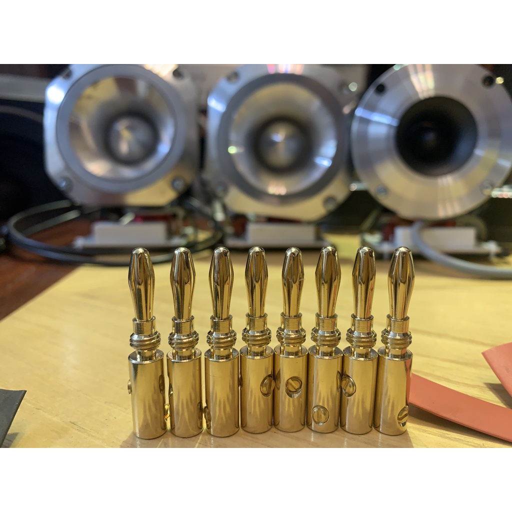 Bộ Jack Bắp Chuối Đồng Bãi 4 mm tặng kèm co nhiệt.