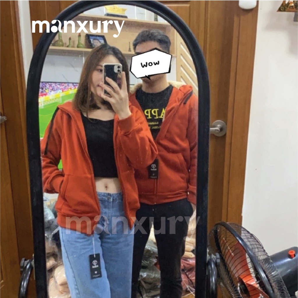 Áo khoác nỉ lót lông cừu nam nữ dày dặn ấm áp, áo khoác hoodie nam nữ phong cách thời trang thể thao MANXURY