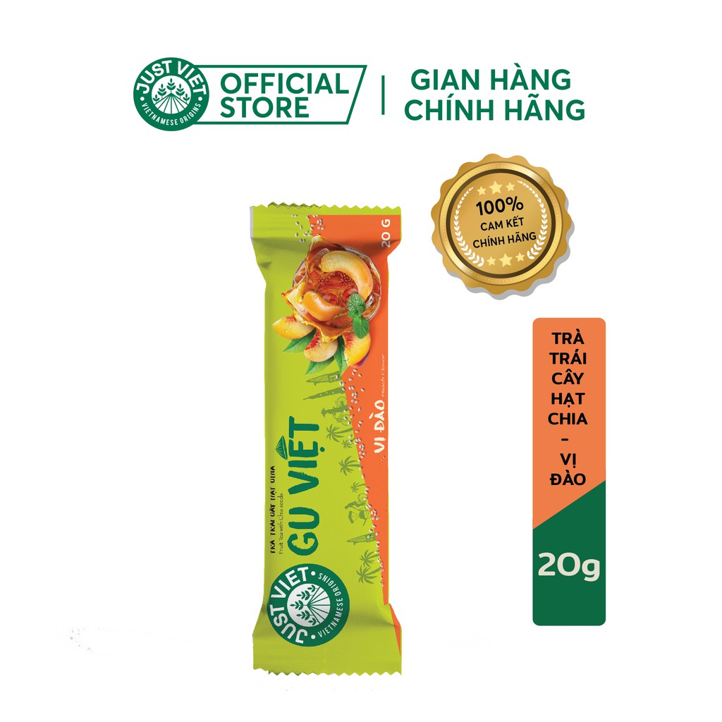 Trà Trái Cây Hạt Chia Just Viet - Vị Đào - 20g | BigBuy360 - bigbuy360.vn