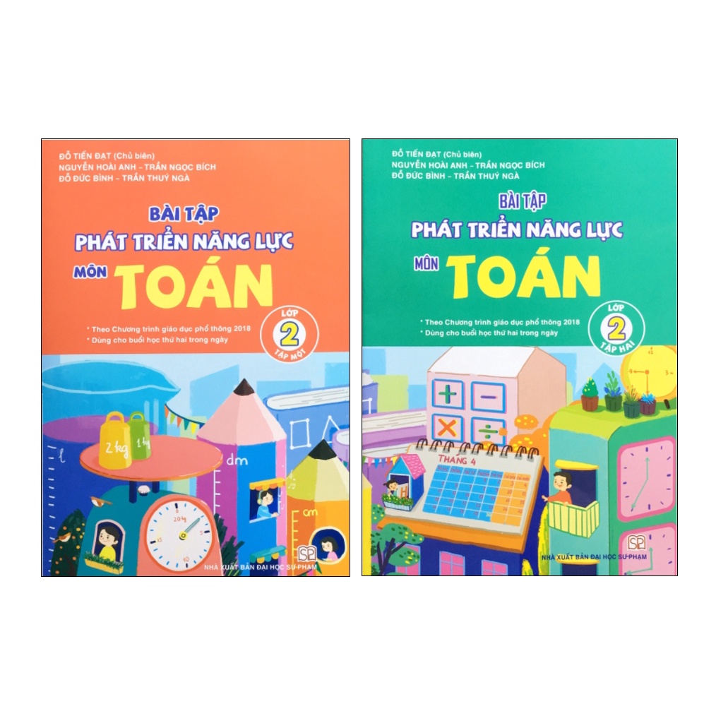 Sách - Combo Bài tập phát triển năng lực môn Toán lớp 2 (tập 1+tập 2) - Dành cho bộ sách cánh diều
