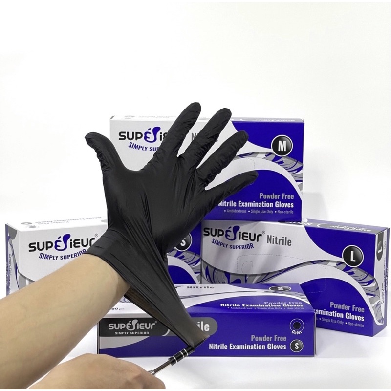 GĂNG ĐEN y tế không bột 100pcs
