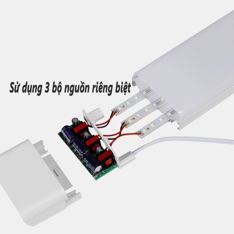 Đèn bán nguyệt cao cấp 60W đầu vuông - đèn tuýp mica tản nhiệt nhôm siêu sáng (ánh sáng trắng - bảo hành 24 tháng) | BigBuy360 - bigbuy360.vn