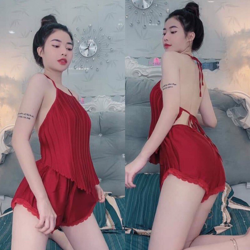 Đồ ngủ yếm phi dập ly nhiều màu siêu cưng