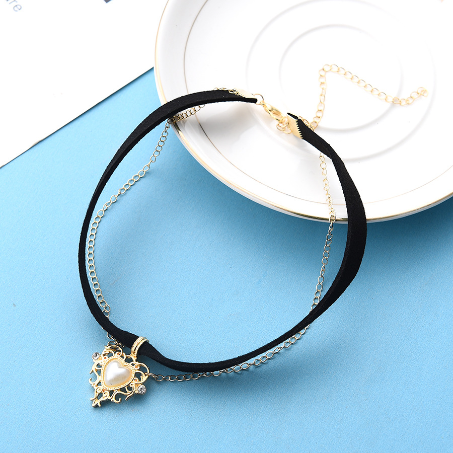 Vòng Cổ Choker Nhung Mặt Hình Trái Tim Phong Cách Retro Cho Nữ