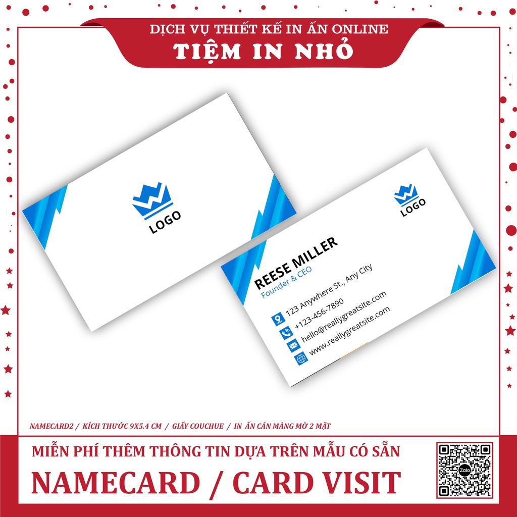 Combo 5 hộp card visit / 1 mẫu