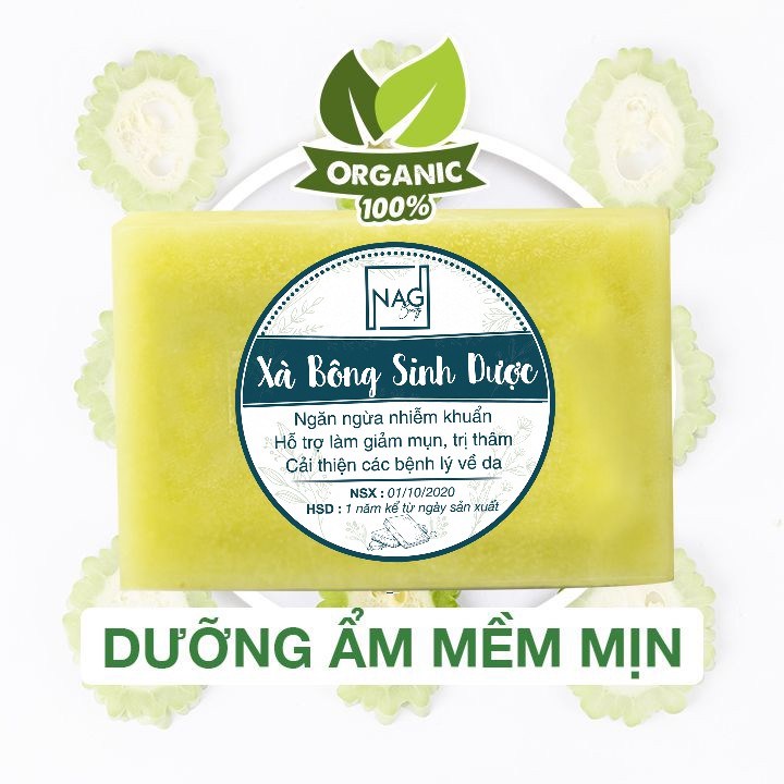 Xà phòng làm sạch mụn lưng Tiệm Mộc 130gr dạng bánh hương thơm hoa trái