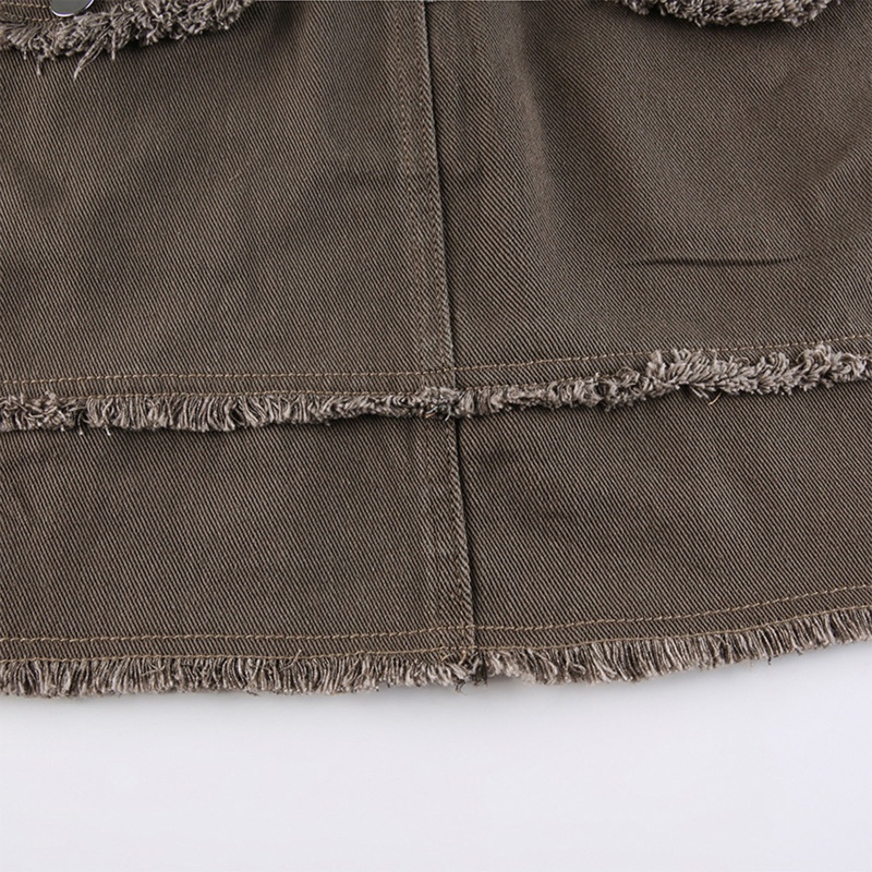 Chân Váy Jeans Lưng Thấp Phong Cách Gothic Thời Trang Cho Nữ Màu Sắc