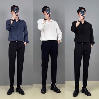 Áo sơ mi nam công sở, áo nam hàn quốc nhiều màu, chất vải lụa cao cấp, không nhăn xù.