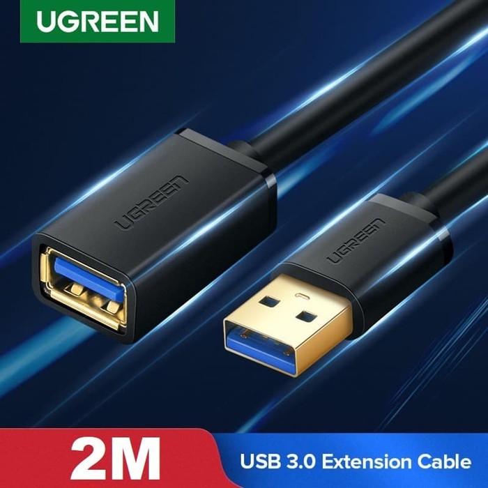 Cáp USB 3.0 nối dài 2M mạ vàng cao cấp chính hãng Ugreen 10373