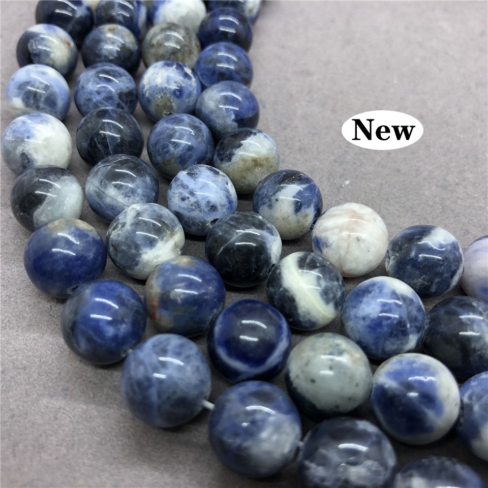 Chuỗi Hạt Đá Tròn Tự Nhiên 4-12mm Dùng Làm Vòng Đeo Tay Diy