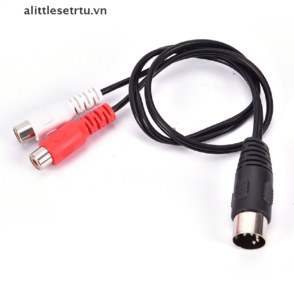 Dây Cáp Âm Thanh Chuyển Đổi DIN 5P Male Sang 2 RCA Phono Female Jack MF Dài 0.5M.