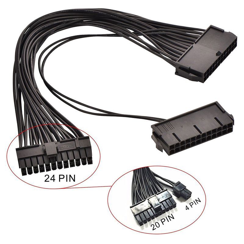 Power Supply Splitter, PSU 24 20+4 Pin ATX Motherboard Extension Cable Dual 24-P | BigBuy360 - bigbuy360.vn