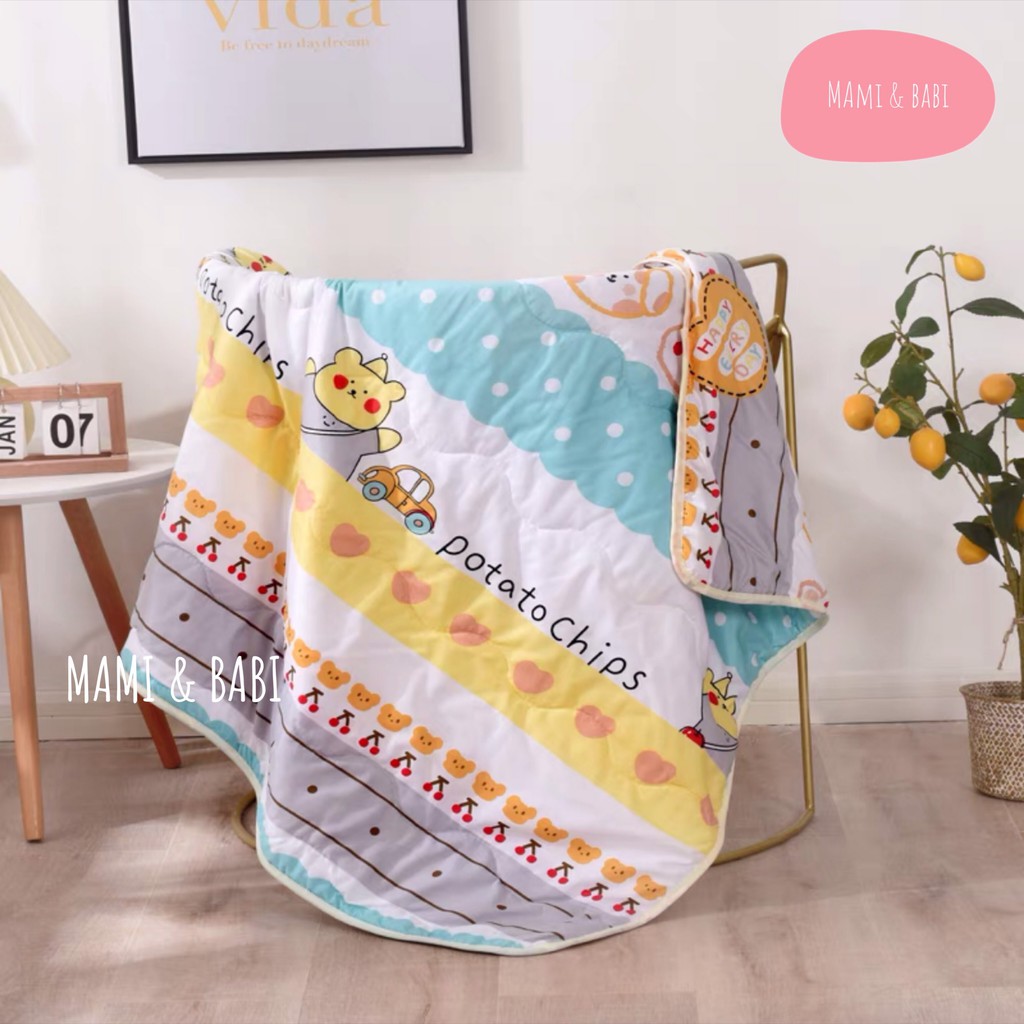 Chăn đũi cho bé 1m1x1m4 mềm mịn thoáng