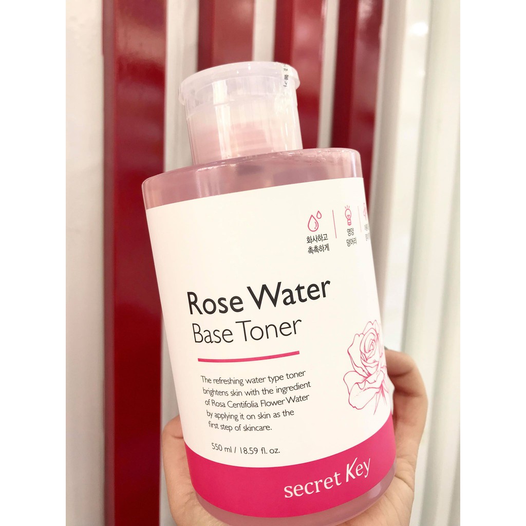 hàng chính hãng Nước hoa hồng Secret Key Rose Water Base Toner 550ml mp thảo nguyen LH 0342020048