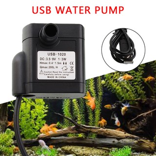 ULove ● Máy Bơm Chìm Dc 3.5V-9V 3W USB-1020 thủy canh và hồ cá 200L / H
