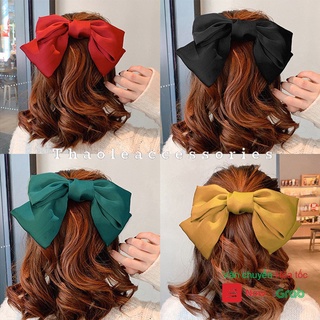 Dây Buộc Tóc / Kẹp Tóc Nơ Ruy Băng Cỡ Lớn Thời Trang Hàn Quốc