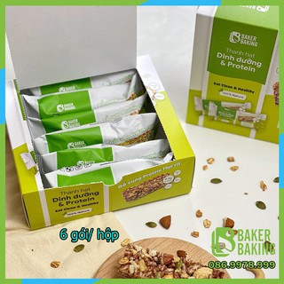 Thanh hạt dinh dưỡng bổ sung protein hỗ trợ ăn kiêng, không chất bảo quản dành cho người giảm cân - 1 hộp 6 gói