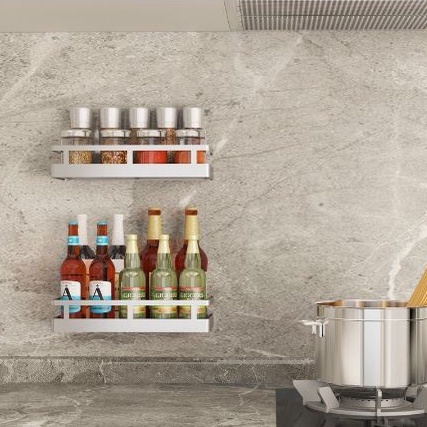 Kệ gia vị Inox 304 Nanichino 30cm-40cm-50cm dán tường có sẵn keo sealant fix
