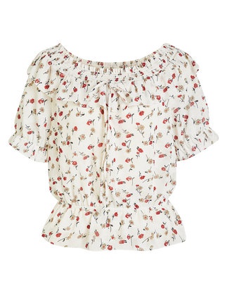 Áo trễ vai hoa nữ tính- kèm video/ ảnh thật | BigBuy360 - bigbuy360.vn