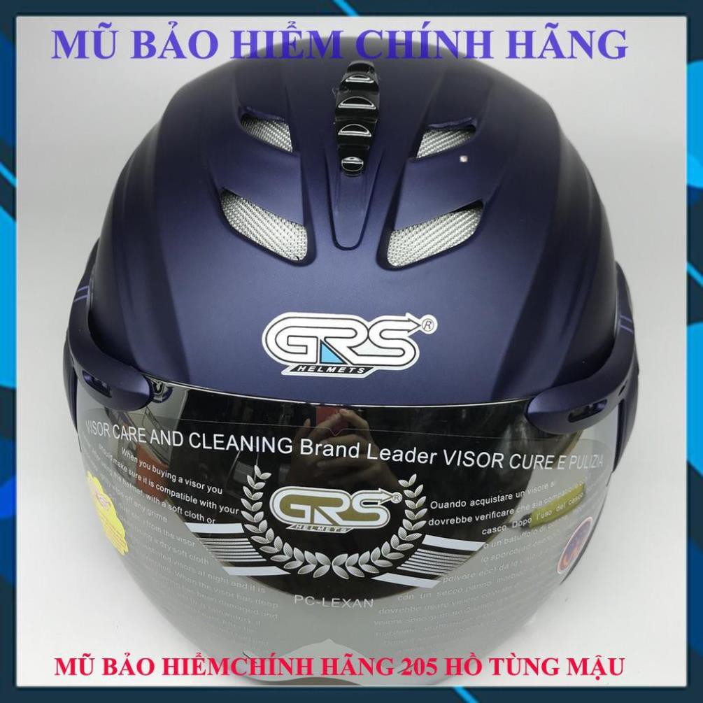 Mũ bảo hiểm nửa đầu grs A760k Ghi nhám [ Chính Hãng ]