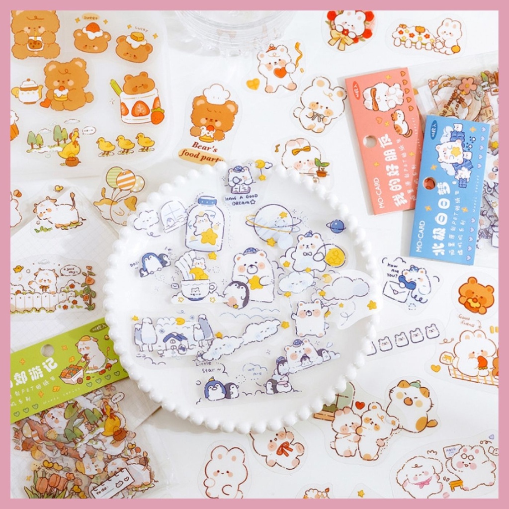 STICKER NHÃN DÁN TÚI ANIMAL SIÊU XINH NHIỀU MẪU