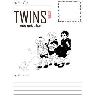 postcard twins con nhà lính