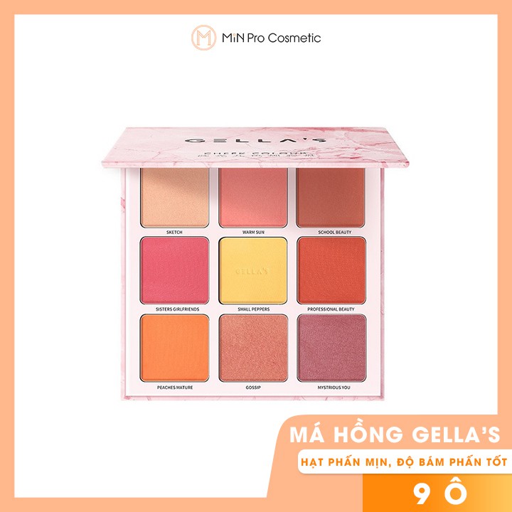 Má hồng Gella's Cheek Colour 9 ô